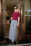 Áo Cotton Dáng Suông Cổ Tròn