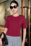Áo Cotton Dáng Suông Cổ Tròn