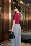 Áo Cotton Dáng Suông Cổ Tròn