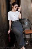 Áo thun cotton suông vừa dáng cổ tròn