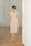 Đầm suông Cotton Calico cổ biến kiểu