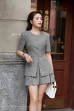 (2 màu) Áo vest kiểu cổ tròn vạt cắt V