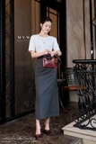 Áo thun cotton suông vừa dáng cổ tròn