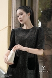 Đầm suông vừa dáng cổ tròn