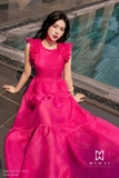 (4 màu) Đầm maxi Voan tay bèo