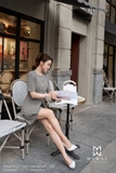 (2 màu) Áo vest kiểu cổ tròn vạt cắt V
