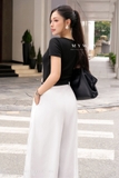 (3 màu) Áo cotton cổ thuyền tay ngắn dáng suông ôm