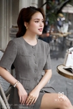 (2 màu) Quần short cạp cao xếp ly