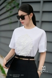Áo cotton dáng suông vừa phối tay ngắn