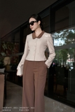 Áo vest ôm vừa dáng cổ Đức không chân