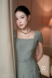Đầm Xòe Vai Lệch Dáng Midi