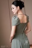 Đầm Xòe Vai Lệch Dáng Midi