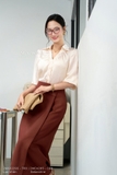 Áo sơ mi suông cổ biến kiểu tay lỡ
