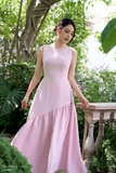 Đầm Xòe Cổ Tròn Không Tay Có Túi