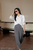 (3 màu) Quần baggy rộng chiều dài qua mắt cá