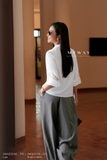 (3 màu) Quần baggy rộng chiều dài qua mắt cá