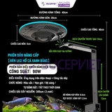Đèn UFO LangZu LZ-800 WRGB 90W chỉnh App - 14 chế độ màu, chỉnh 4 kênh WRGB, nâng màu cá cây thủy sinh, đỏ cá không đỏ nước
