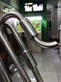 Bộ In Out inox HAD - Inox 304 chống gỉ cho lọc ngoài hồ thủy sinh, đầu Out xoay 360°, tăng thẩm mỹ