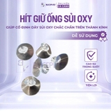 Hít giữ ống sủi oxy bể cá - Cố định dây khí trên kính, trong suốt dễ lắp đặt cho hồ cá thủy sinh
