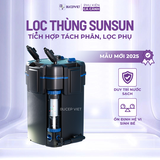 (Mẫu mới 2025) Lọc thùng tách phân Sunsun YWY 800 - tích hợp tách phân, lọc phụ, xả đáy