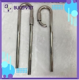 Bộ In Out inox HAD - Inox 304 chống gỉ cho lọc ngoài hồ thủy sinh, đầu Out xoay 360°, tăng thẩm mỹ