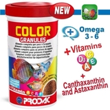 Thức ăn cá cảnh cao cấp PRODAC COLOR GRANULES (Hạt chìm chậm) - Rất giàu dinh dưỡng, độ đạm cao giúp kícḣ màu kícḣ size cá nhanh