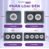 Đèn rọi chống nước Mayin cho hồ koi, phi tần, cá vàng - LED ngoài trời, bền sáng, đỏ cá không đỏ nước