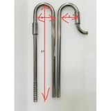 Bộ In Out inox HAD - Inox 304 chống gỉ cho lọc ngoài hồ thủy sinh, đầu Out xoay 360°, tăng thẩm mỹ