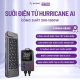 Sưởi bể cá Hurricane 300W-1200W thế hệ 2 - Bản nâng cấp mới, biến tần tiết kiệm điện, cảm biến kép, tự ngắt khi cạn nước