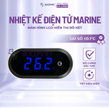 Nhiệt kế điện tử Marine dán thành bể cá - Màn hình LCD, đo nhiệt độ chính xác ±0.1°C, tiết kiệm pin cho hồ thủy sinh