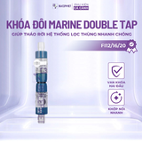 Khóa đôi Marine Double Tap - Van khóa nhanh cho lọc thùng thủy sinh, tháo lắp vệ sinh dễ dàng, lưu lượng ổn định