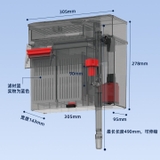 Lọc thác Baoyu LX thế hệ mới - Có tách phân, giàn mưa, khoang chứa vật liệu lọc cơ động