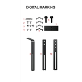 Giá treo đèn thuỷ sinh nhôm, Giá treo đèn hợp kim nhôm chân dẹt, Chân Treo Đèn Bể Cá màu đen