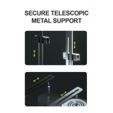 Giá treo đèn thuỷ sinh nhôm, Giá treo đèn hợp kim nhôm chân dẹt, Chân Treo Đèn Bể Cá màu đen