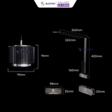 Đèn LON MAYIN 120w mẫu 2026 dành cho cá Phi Tần, cá Vàng, Mahseer ánh sáng Moonlight hẹn giờ thông minh 6 mức sáng