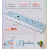Ổ điện thông minh Wi-Fi hãng DELIXI, điều khiển qua app Tuya,hẹn giờ độc lập, cổng C 20W + 3 ổ 220V