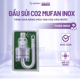 Đầu sủi CO2 Mufan inox - Sủi siêu mịn, tăng hòa tan CO2, gốm sủi thay thế cho hồ thủy sinh