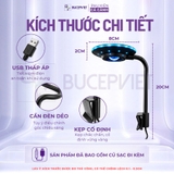 Đèn rọi kẹp UFO Mini hồ cá 5W USB - Điều chỉnh độ sáng, xoay 360 độ, chiếu sáng hồ cá mini cá cảnh