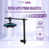 Đèn rọi UFO Mini Baoyu - Led WRGB đỏ cá không đỏ nước cho hồ dưới 60cm, kèm chân kẹp giá treo