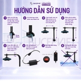 Đèn rọi UFO Mini Baoyu - Led WRGB đỏ cá không đỏ nước cho hồ dưới 60cm, kèm chân kẹp giá treo