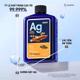 Dung dịch xử lý nấm cá Biozym Ag Liquid Yellow 350-1000ml - Hỗ trợ cải thiện nấm trắng, thối đuôi, giảm stress cá cảnh