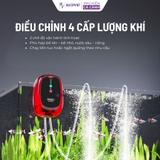 Máy sủi oxy nhỏ HURRICANE siêu êm chống nước IPX7, tự chạy khi mất điện, hỗ trợ sạc từ tính
