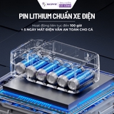 Máy sủi oxy tích điện AirBox+ Aqua Smith - IPX6 chống nước, tích điện lâu, siêu êm, tự động chạy khi mất điện, thẩm mỹ.