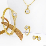 Nhẫn Đá quý tự nhiên Citrine 6mm flower