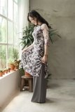 Áo dài cách tân hoa phối tay