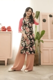Áo dài cách tân hoa phối tay