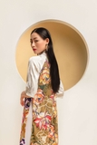 Áo Dài Gấm Suông Hoa Sen Phối Tay - ADO3GINS1