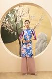 Áo dài cách tân hoa phối tay ADO3CTT5