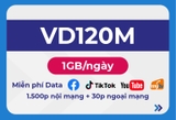 { Trọn Gói 12 Tháng} Sim 4G Vinaphone V120M