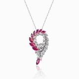 Trang sức dây chuyền bạc 925 nữ mặt Kiêu sa đính đá Topaz